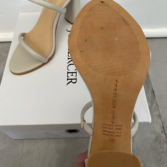 Joe Mercer Phoenix High Heel Sandals Bone Leather - Picture 4 of 6